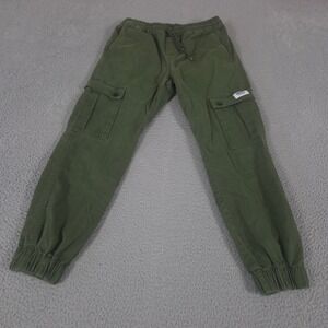 WeSC Pants Mens L Green Slim Utility Jogger Cotton Stretch Cargo Tapered Leg